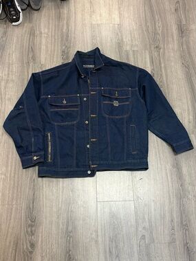 Men's pelle pelle Dark Blue Denim Work Jacket